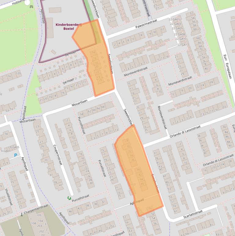 Kaart van postcodegebied 5283HR.