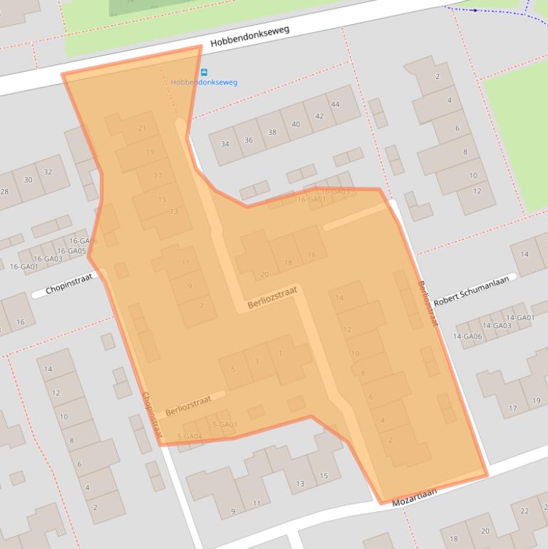 Kaart van postcodegebied 5283LA.