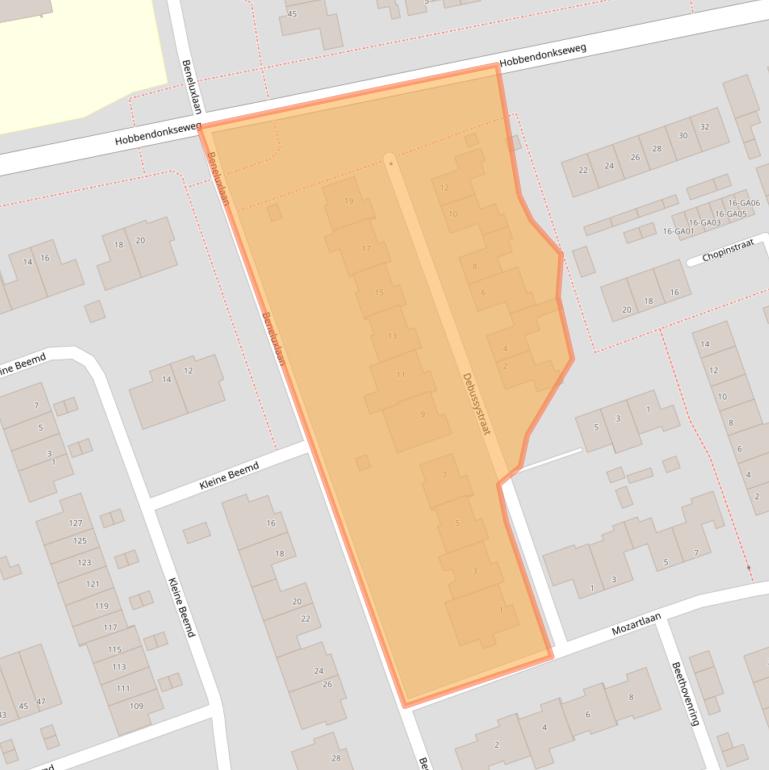 Kaart van postcodegebied 5283LC.