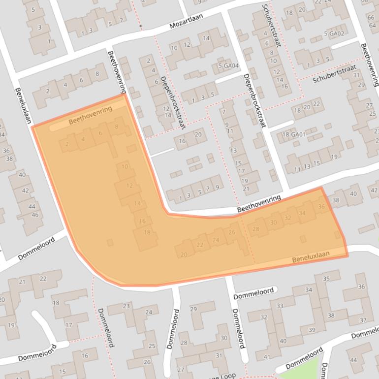 Kaart van postcodegebied 5283LH.