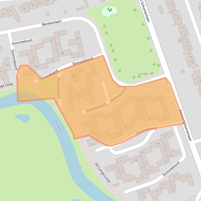 Kaart van postcodegebied 5283LM.