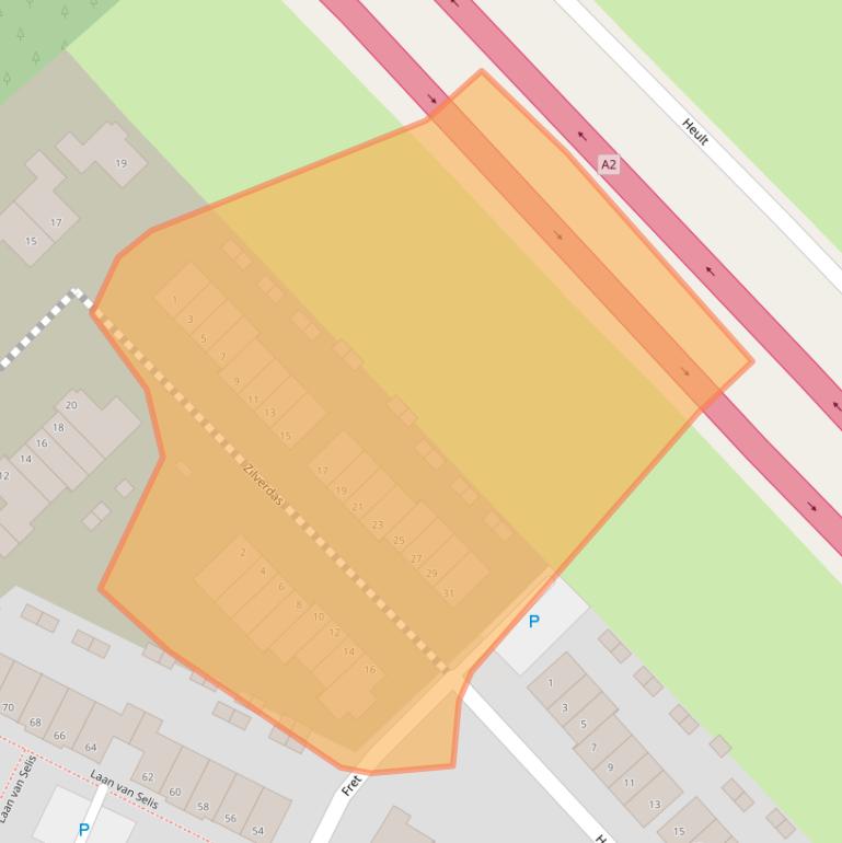 Kaart van postcodegebied 5283MX.