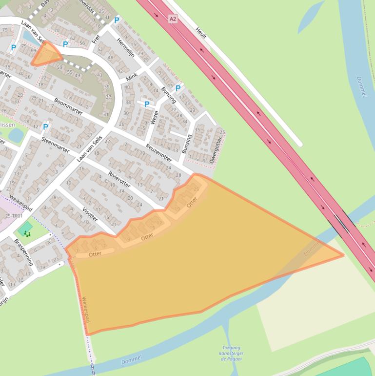 Kaart van postcodegebied 5283NG.