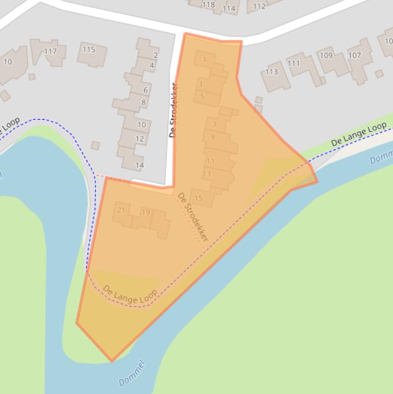 Kaart van postcodegebied 5283NN.