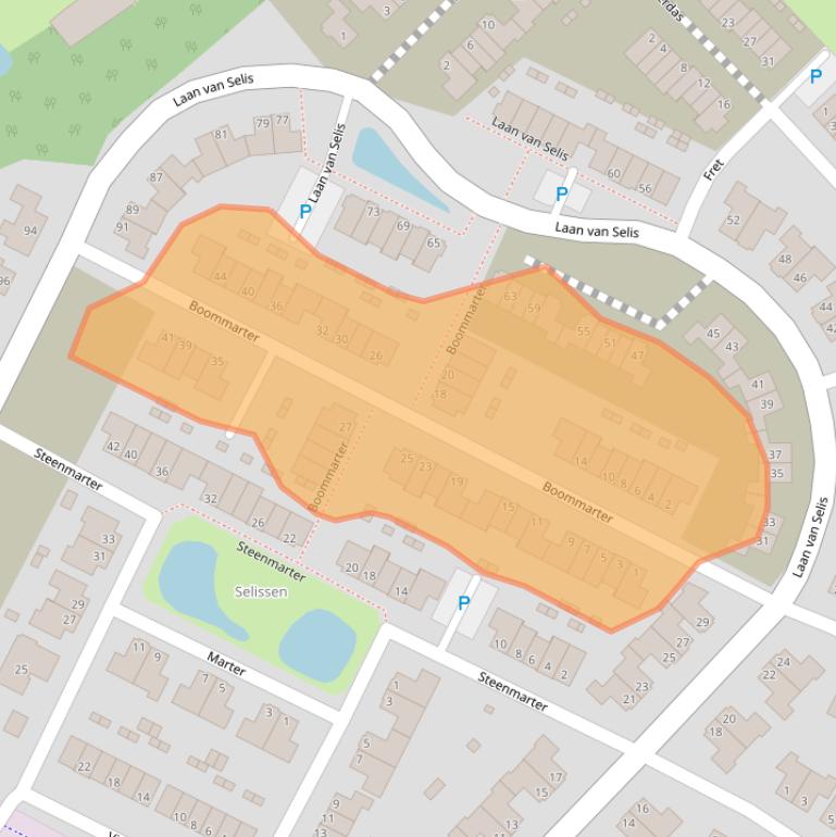 Kaart van postcodegebied 5283NV.