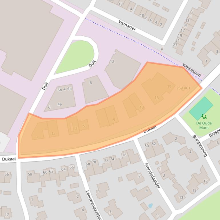 Kaart van postcodegebied 5283PJ.