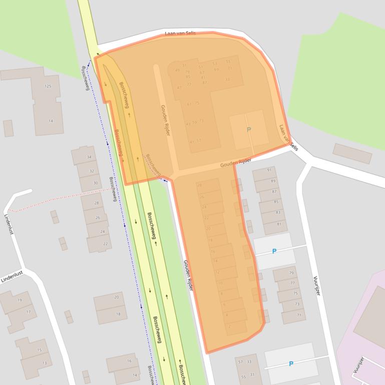 Kaart van postcodegebied 5283PX.