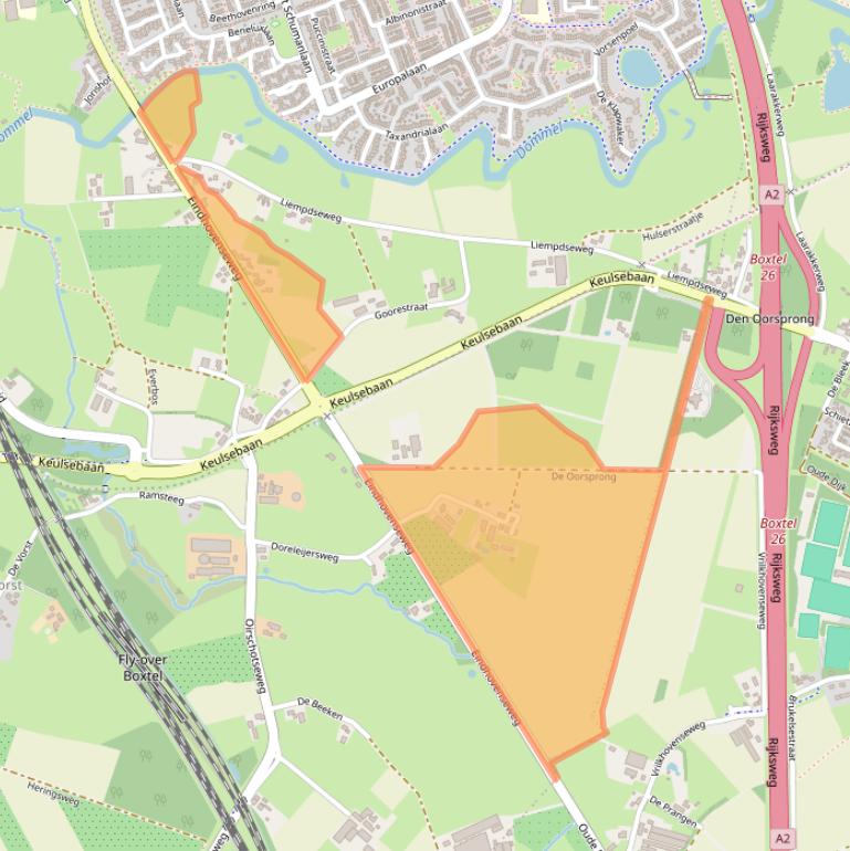 Kaart van postcodegebied 5283RA.