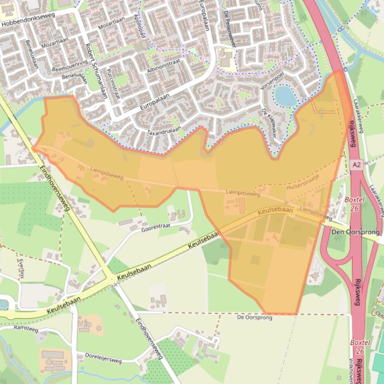 Kaart van postcodegebied 5283RB.