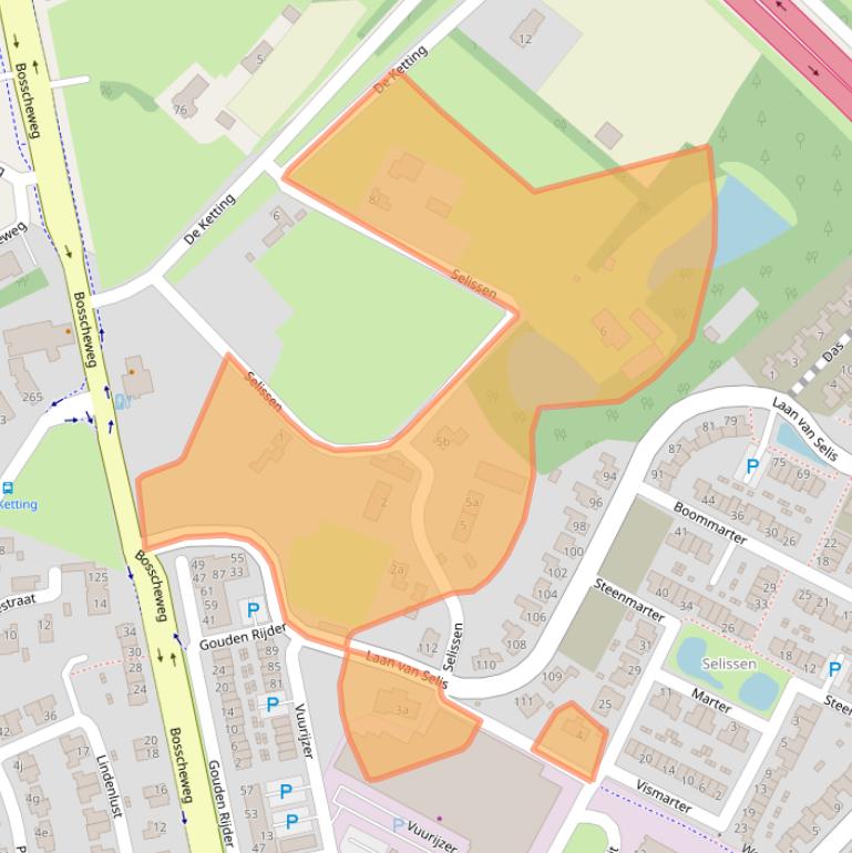 Kaart van postcodegebied 5283SB.