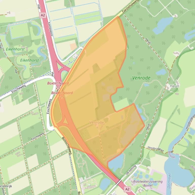 Kaart van postcodegebied 5283SM.