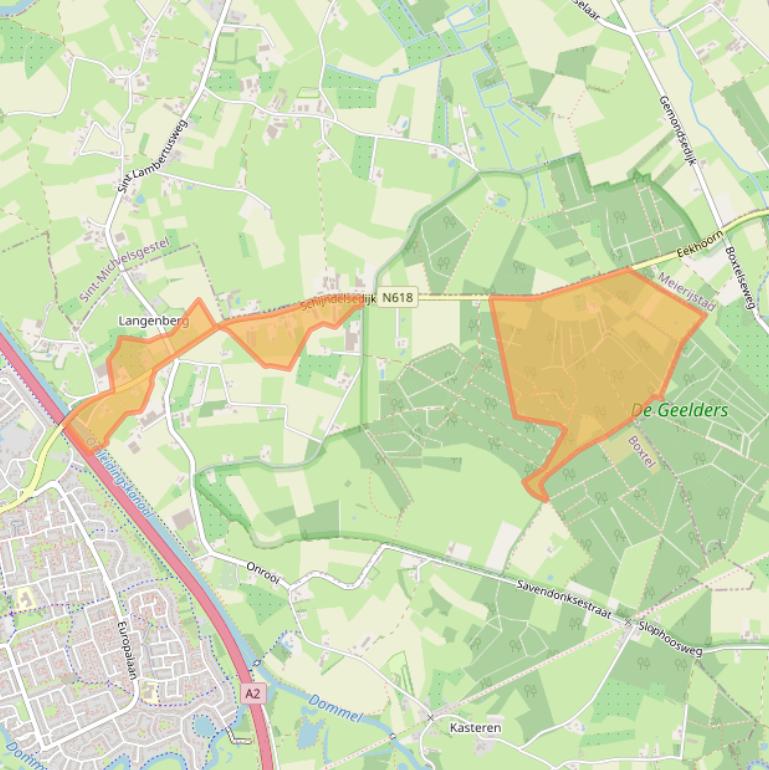 Kaart van postcodegebied 5283VD.