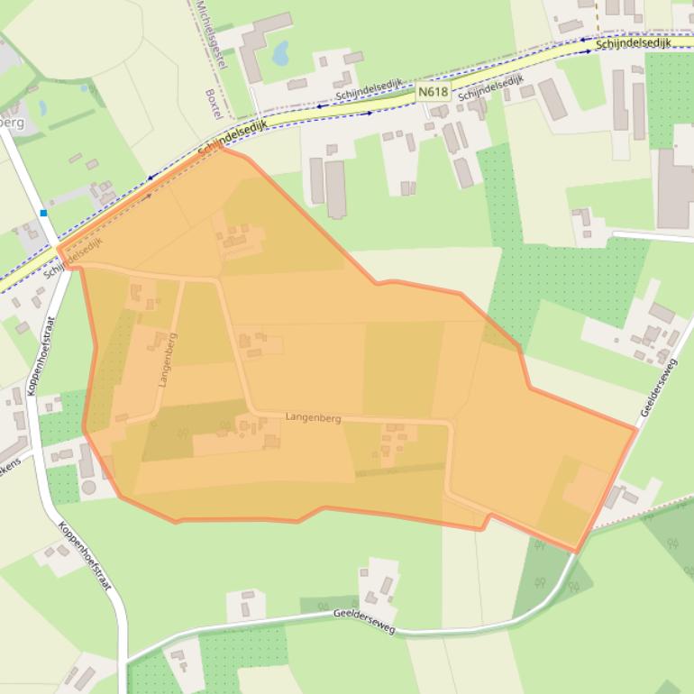 Kaart van postcodegebied 5283VE.