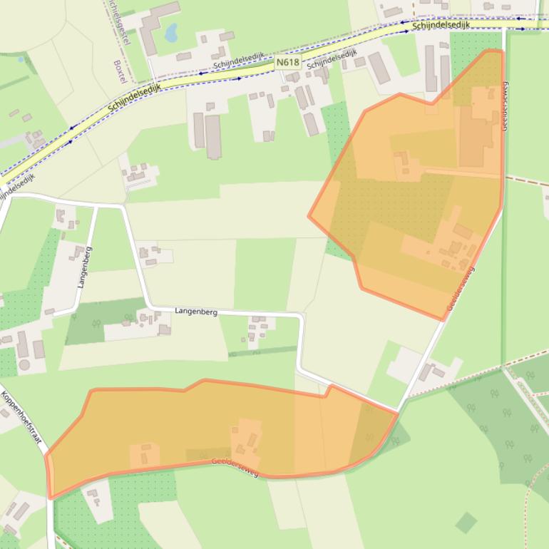 Kaart van postcodegebied 5283VM.