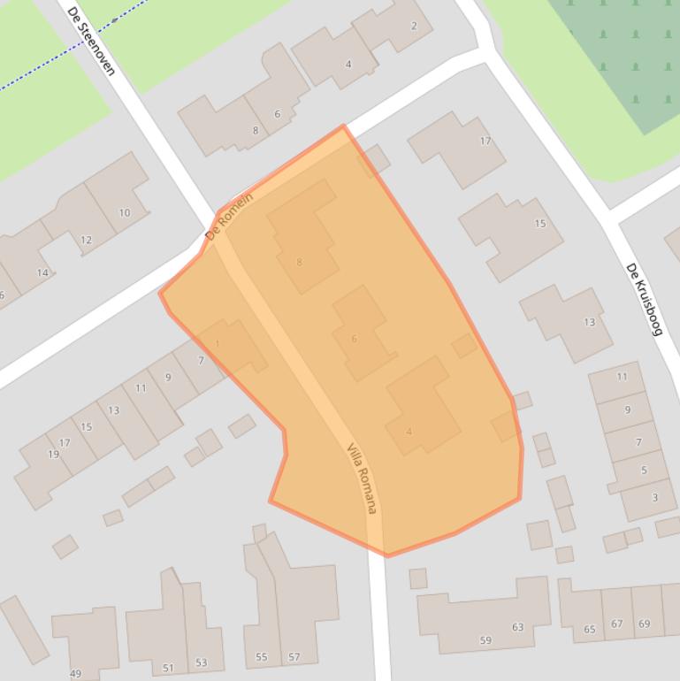 Kaart van postcodegebied 5283WG.