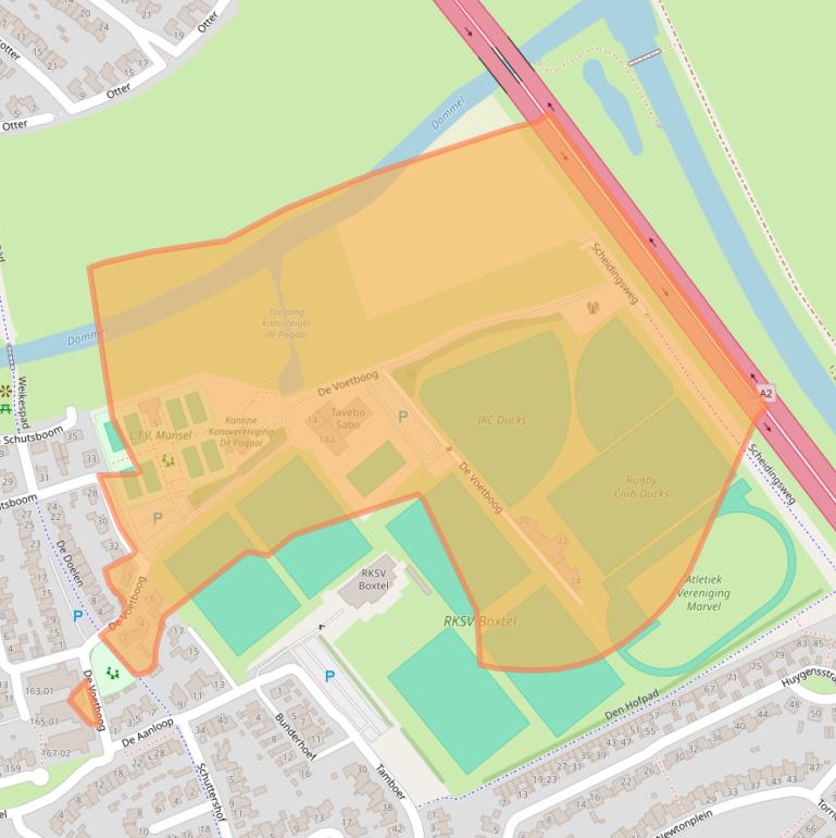 Kaart van postcodegebied 5283WL.