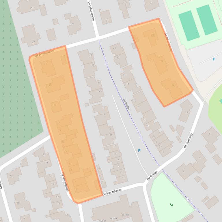 Kaart van postcodegebied 5283WV.