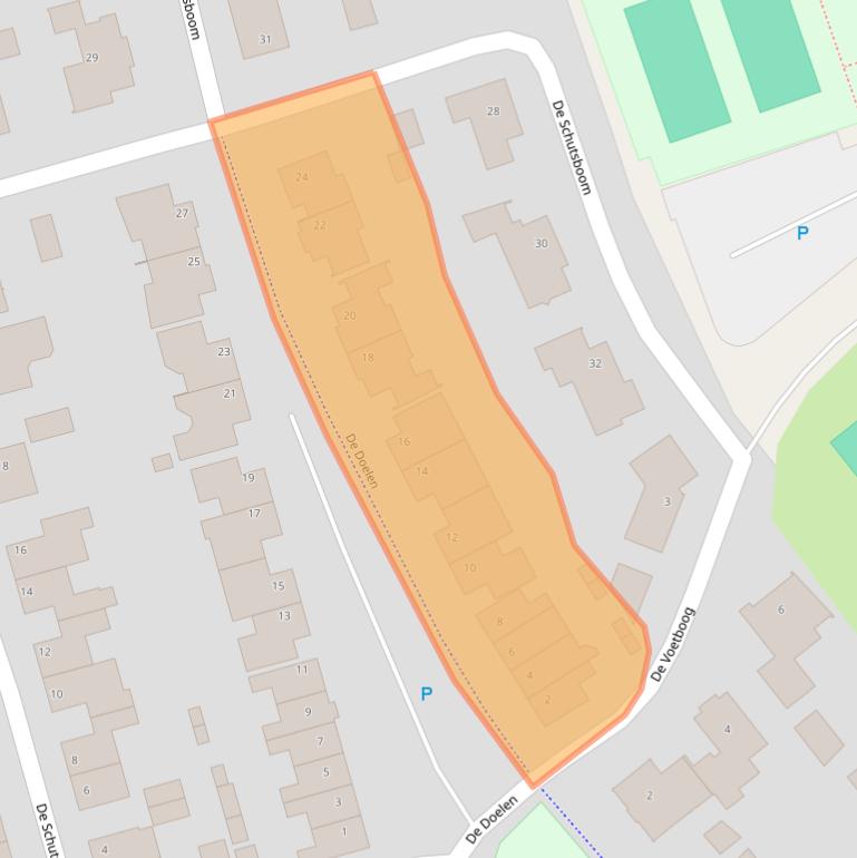 Kaart van postcodegebied 5283WZ.