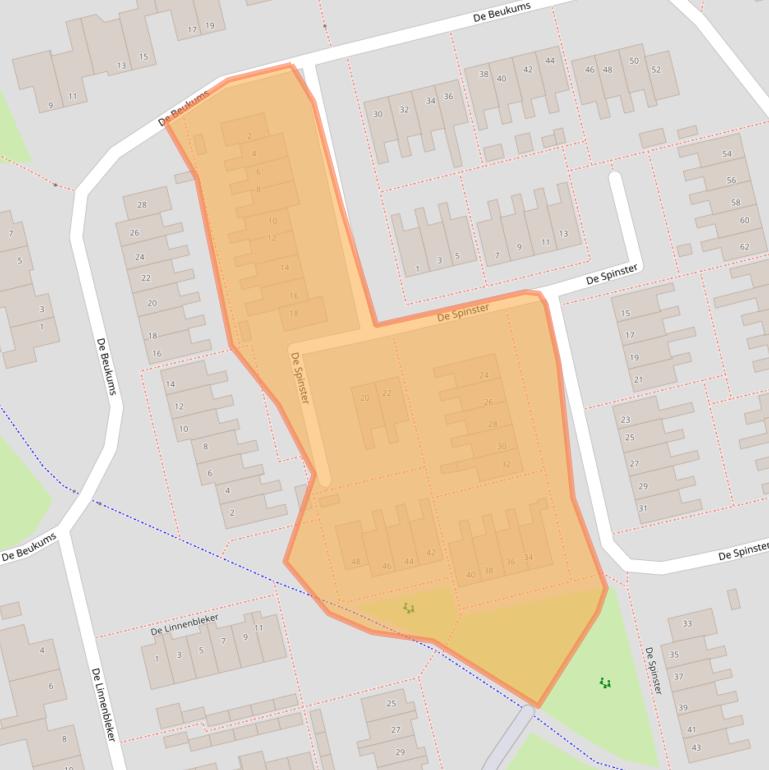 Kaart van postcodegebied 5283XA.