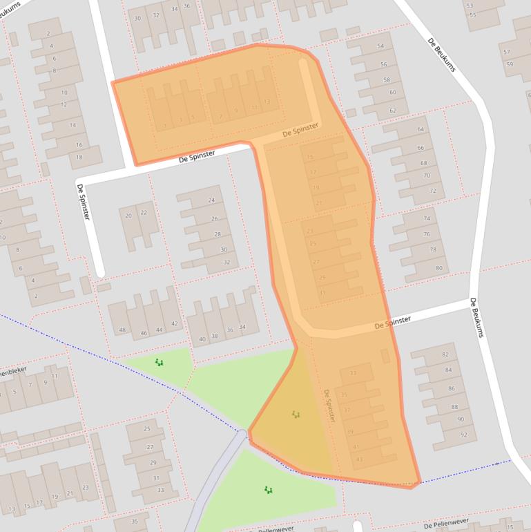 Kaart van postcodegebied 5283XB.