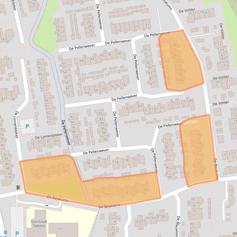 Kaart van postcodegebied 5283XE.