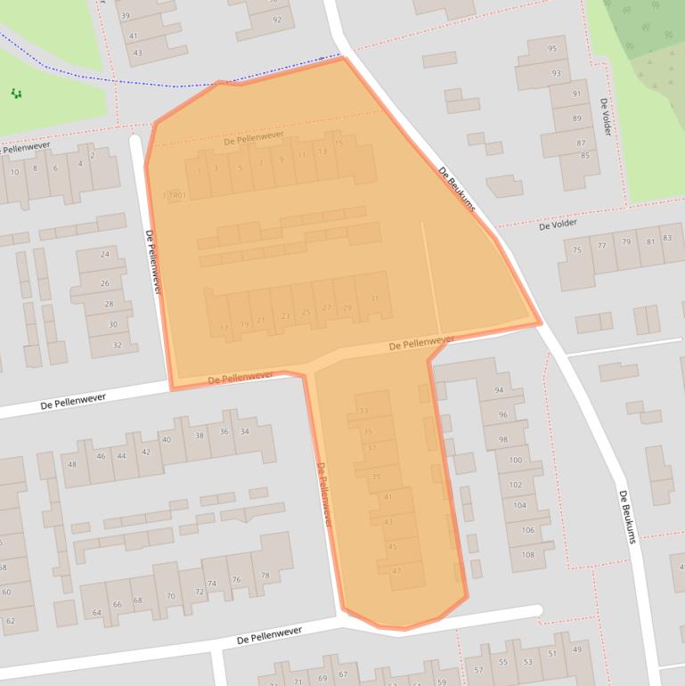 Kaart van postcodegebied 5283XJ.