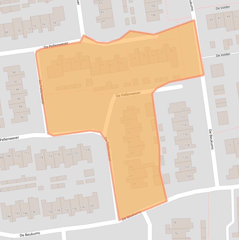 Kaart van postcodegebied 5283XK.