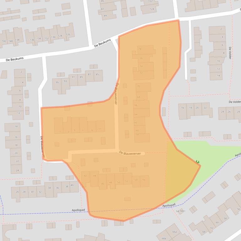 Kaart van postcodegebied 5283XW.