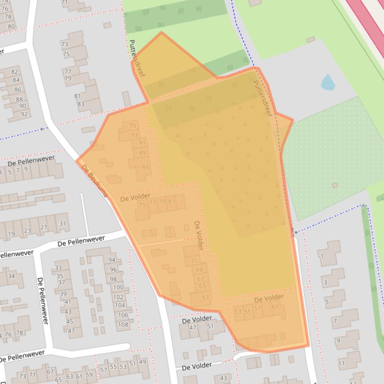 Kaart van postcodegebied 5283ZB.