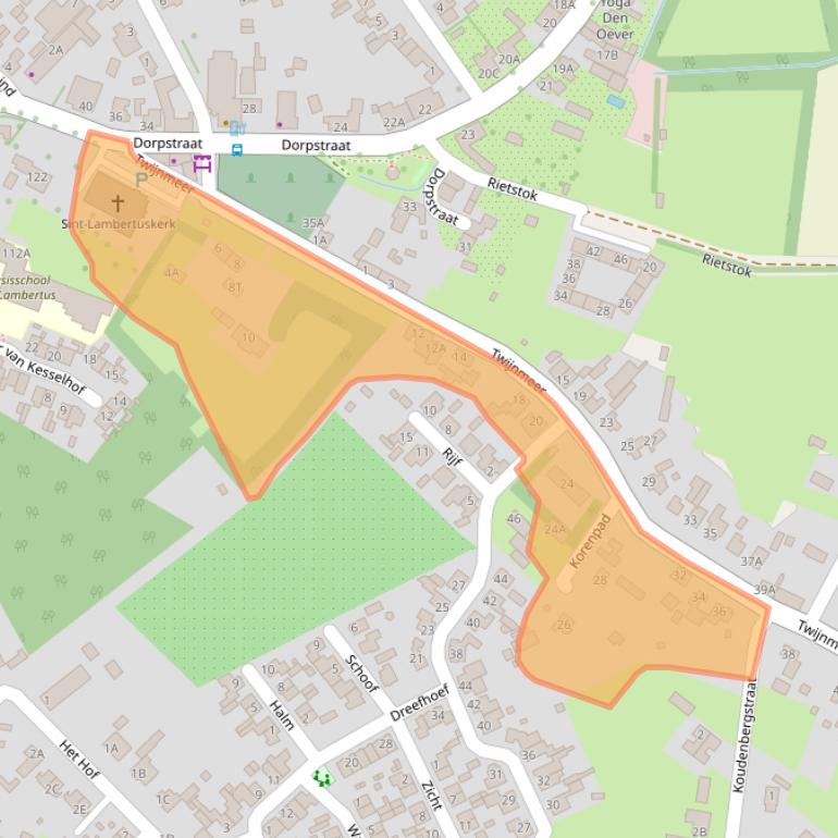 Kaart van postcodegebied 5291AM.