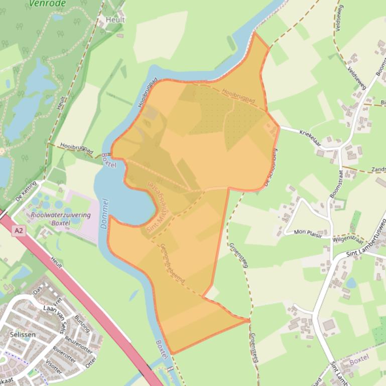 Kaart van postcodegebied 5291PH.