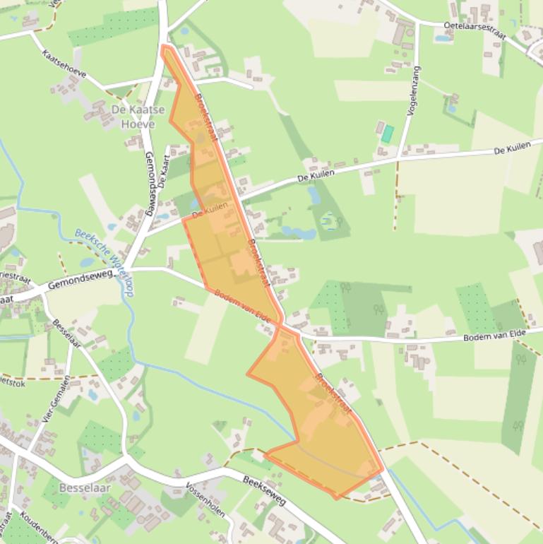 Kaart van postcodegebied 5292NC.