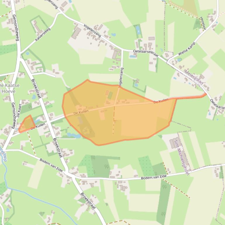 Kaart van postcodegebied 5292NG.