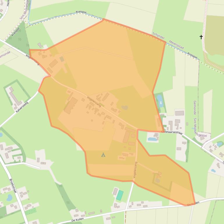 Kaart van postcodegebied 5292NH.