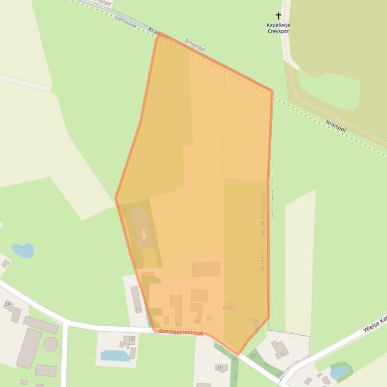 Kaart van postcodegebied 5292NK.