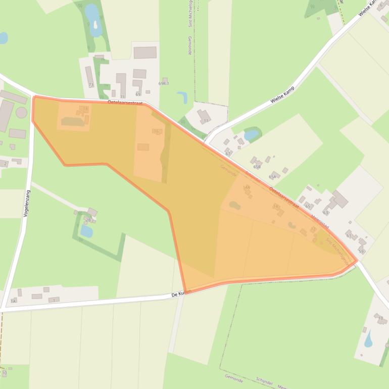 Kaart van postcodegebied 5292NL.