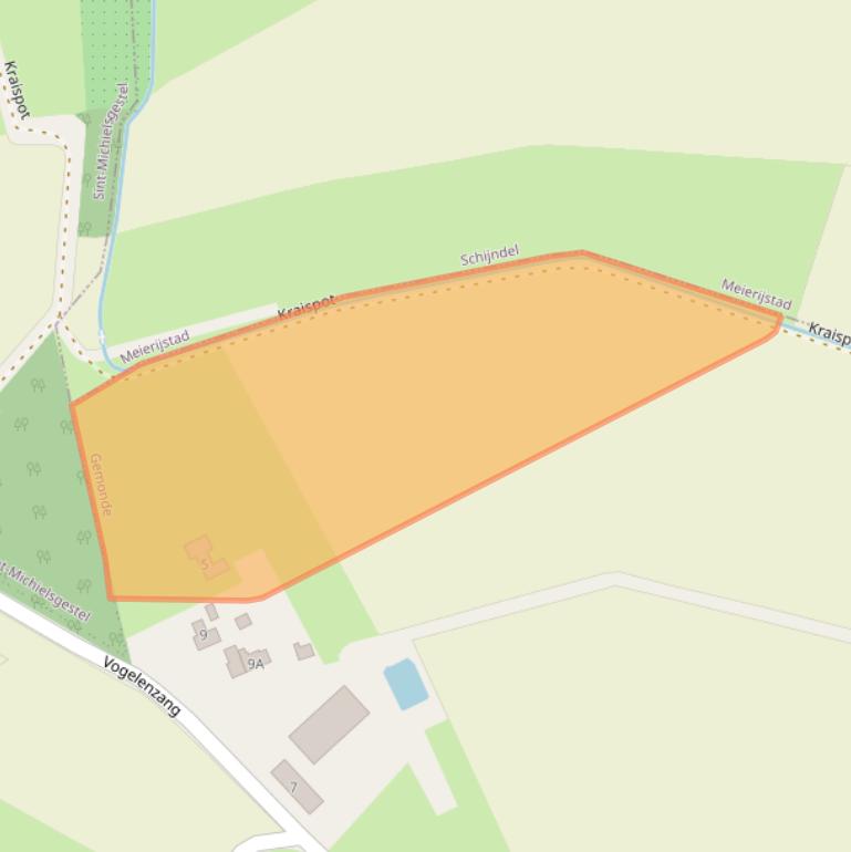 Kaart van postcodegebied 5292NN.