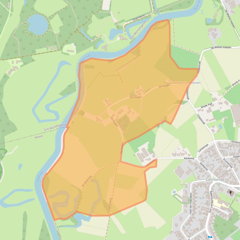 Kaart van postcodegebied 5293NB.