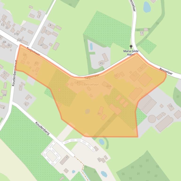 Kaart van postcodegebied 5294ND.