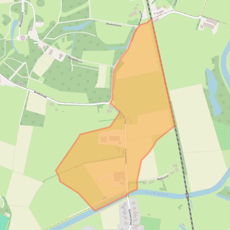 Kaart van postcodegebied 5296KK.