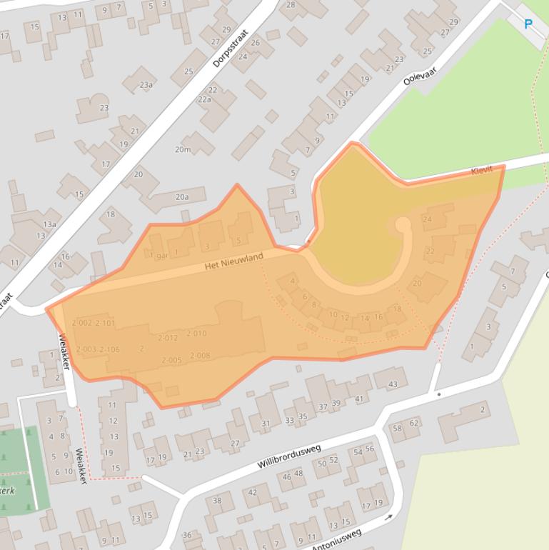 Kaart van postcodegebied 5296LB.