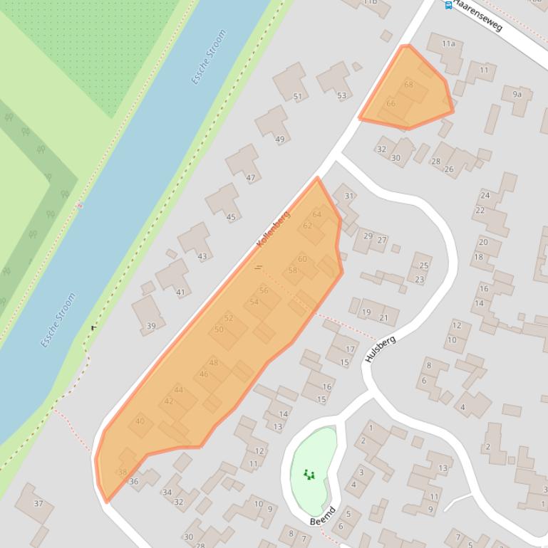 Kaart van postcodegebied 5296LE.