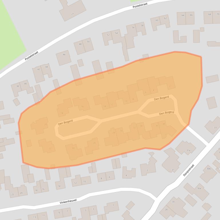 Kaart van postcodegebied 5296MA.