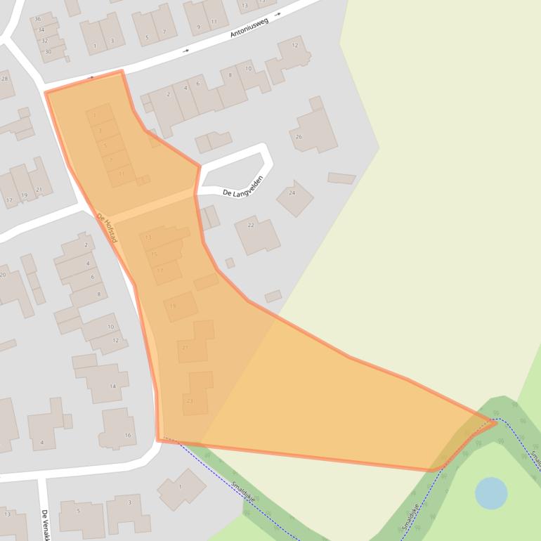 Kaart van postcodegebied 5296NJ.