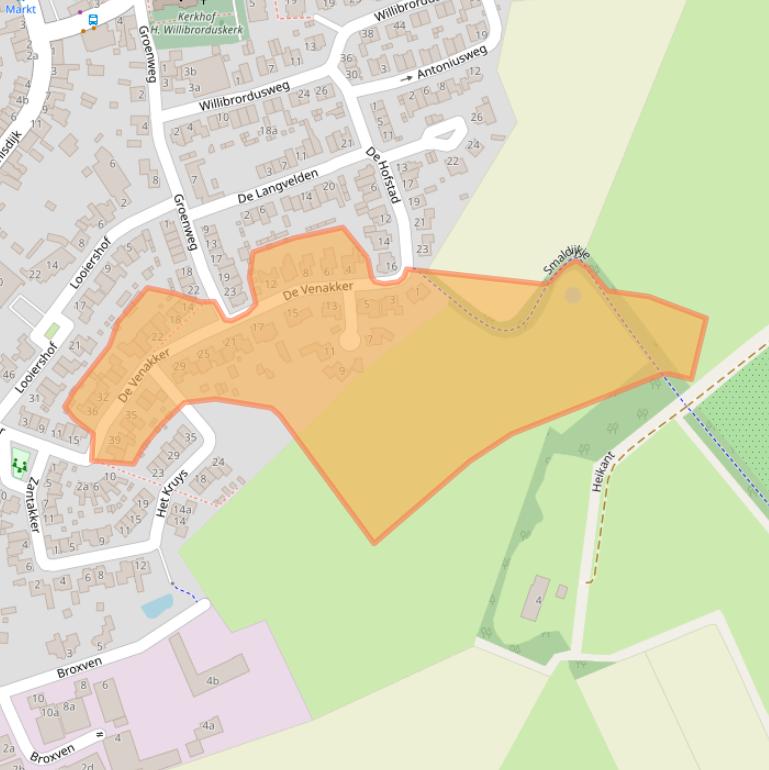 Kaart van postcodegebied 5296NP.