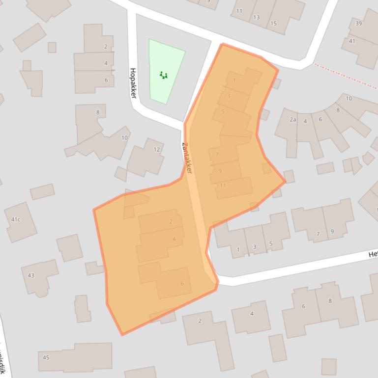 Kaart van postcodegebied 5296NZ.