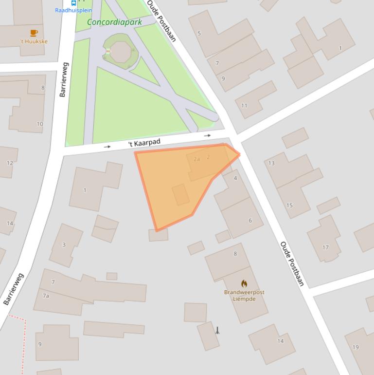 Kaart van postcodegebied 5298AB.