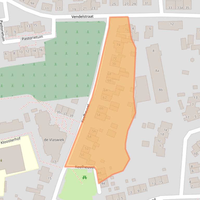 Kaart van postcodegebied 5298AL.