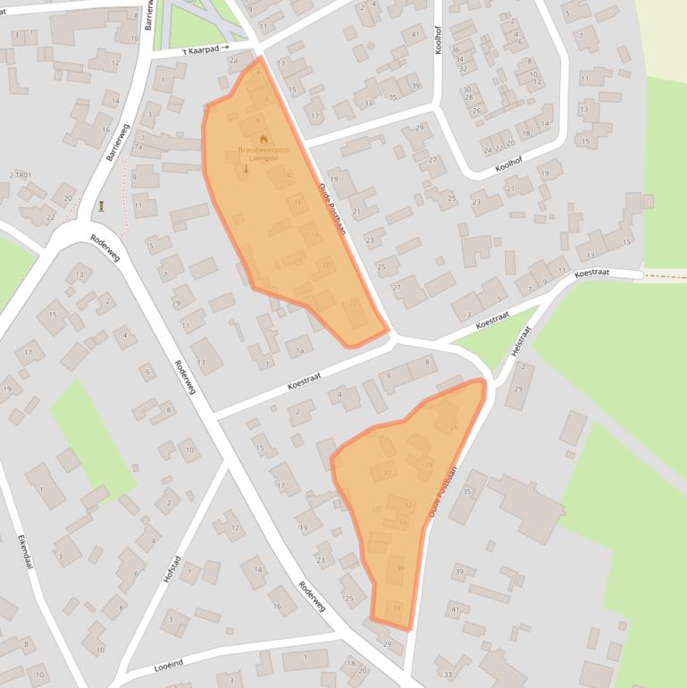Kaart van postcodegebied 5298AT.