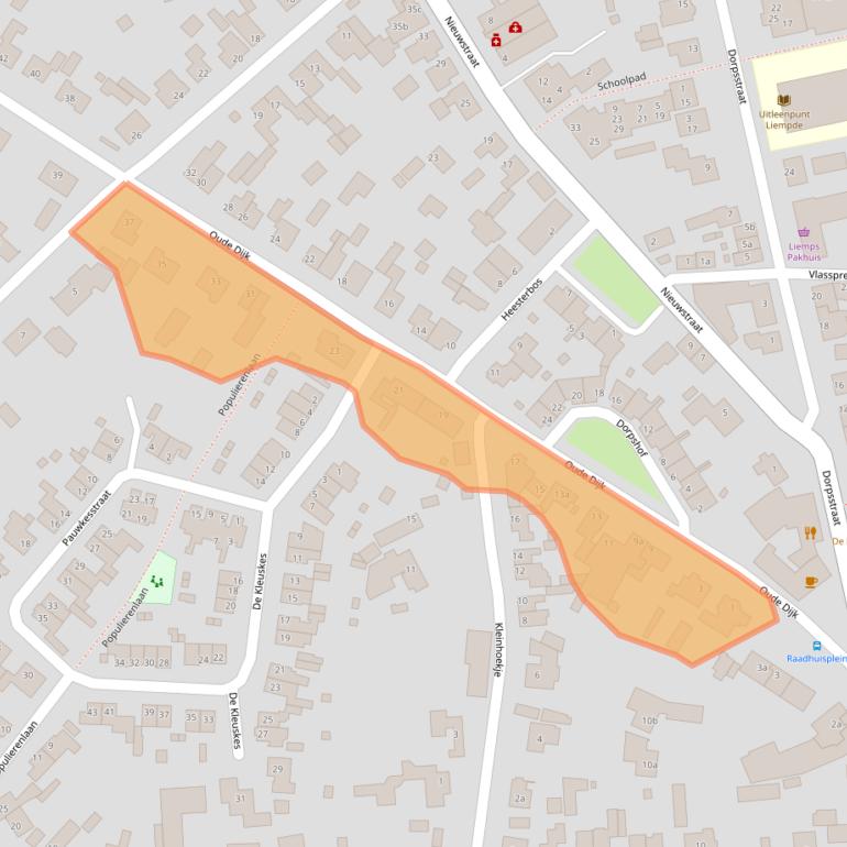 Kaart van postcodegebied 5298BA.